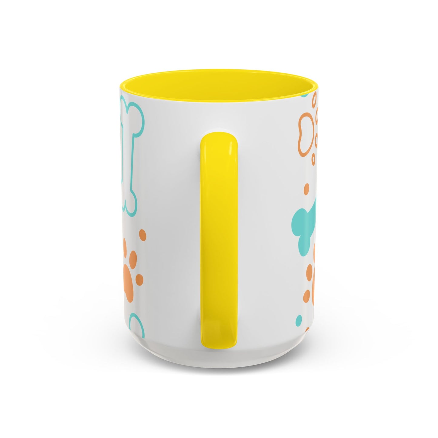 Playful Pet Paw Print Coffee Mug - Cute Dog Bones Design