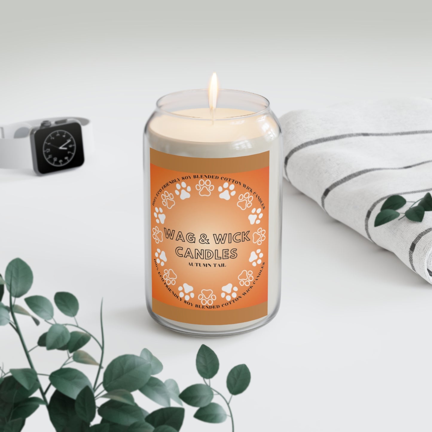 Autumn Tail Scented Candle - Cozy Dog Lover Gift, 13.75oz