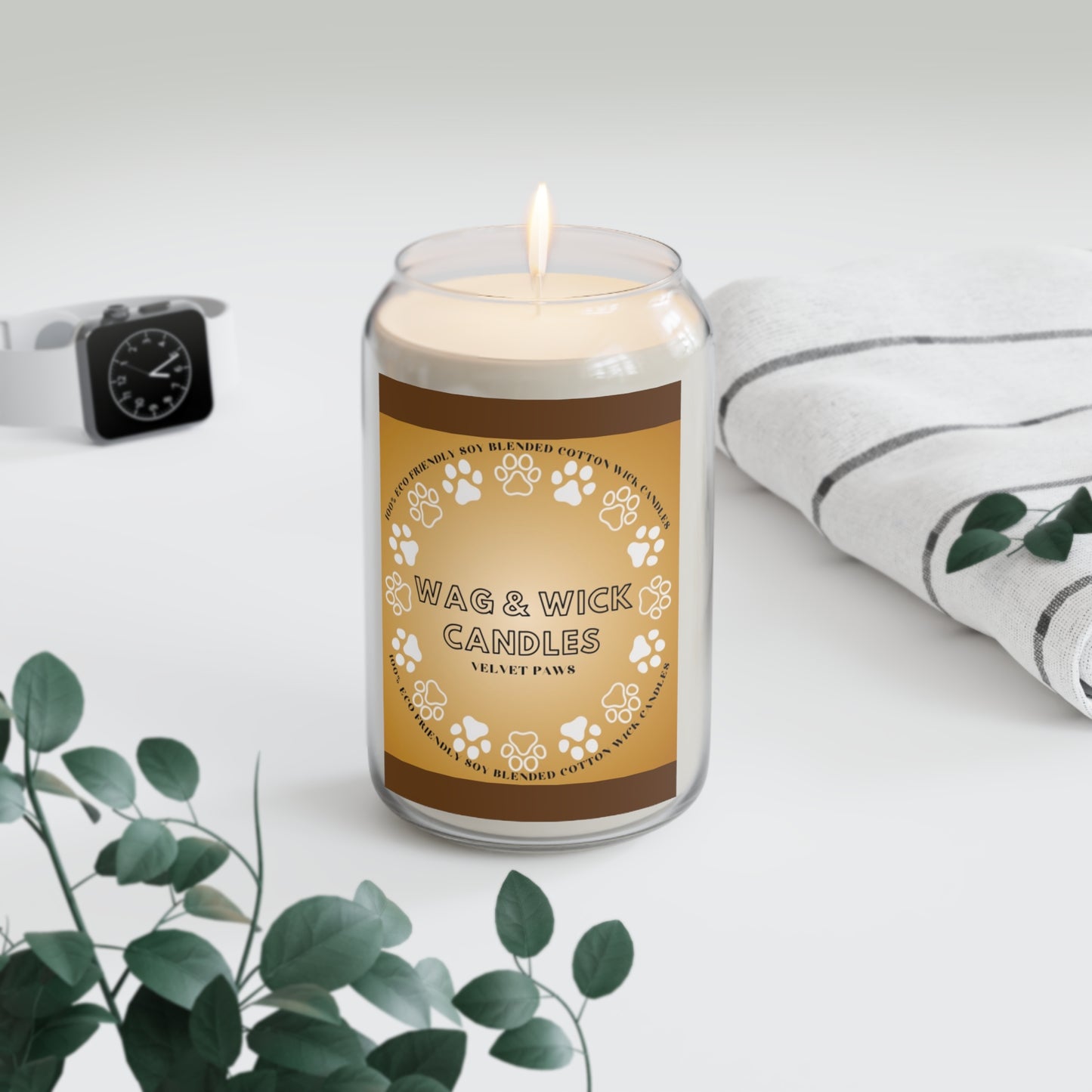 Wag & Wick Velvet Paws Scented Candle - Cozy Pet Lover's Gift