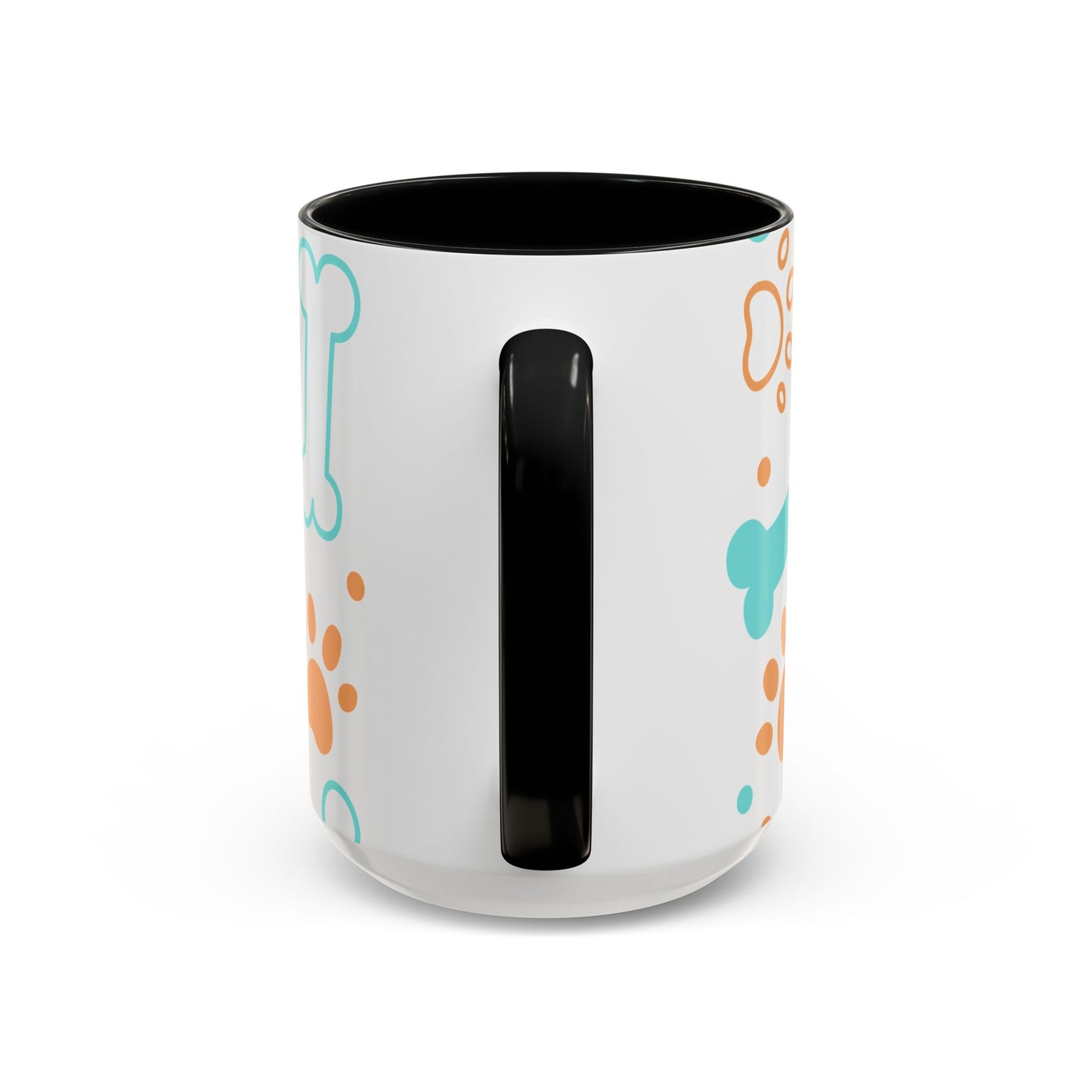 Playful Pet Paw Print Coffee Mug - Cute Dog Bones Design