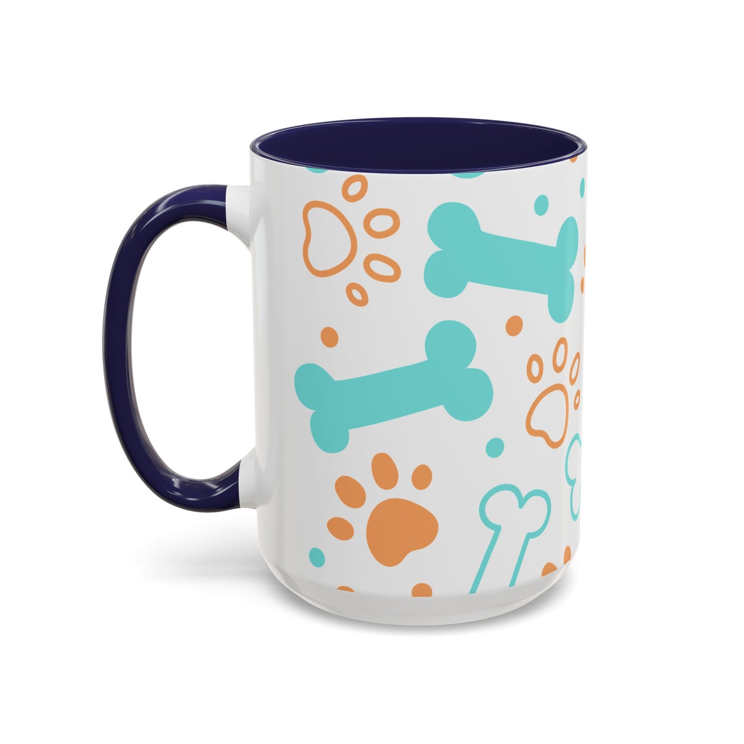 Playful Pet Paw Print Coffee Mug - Cute Dog Bones Design
