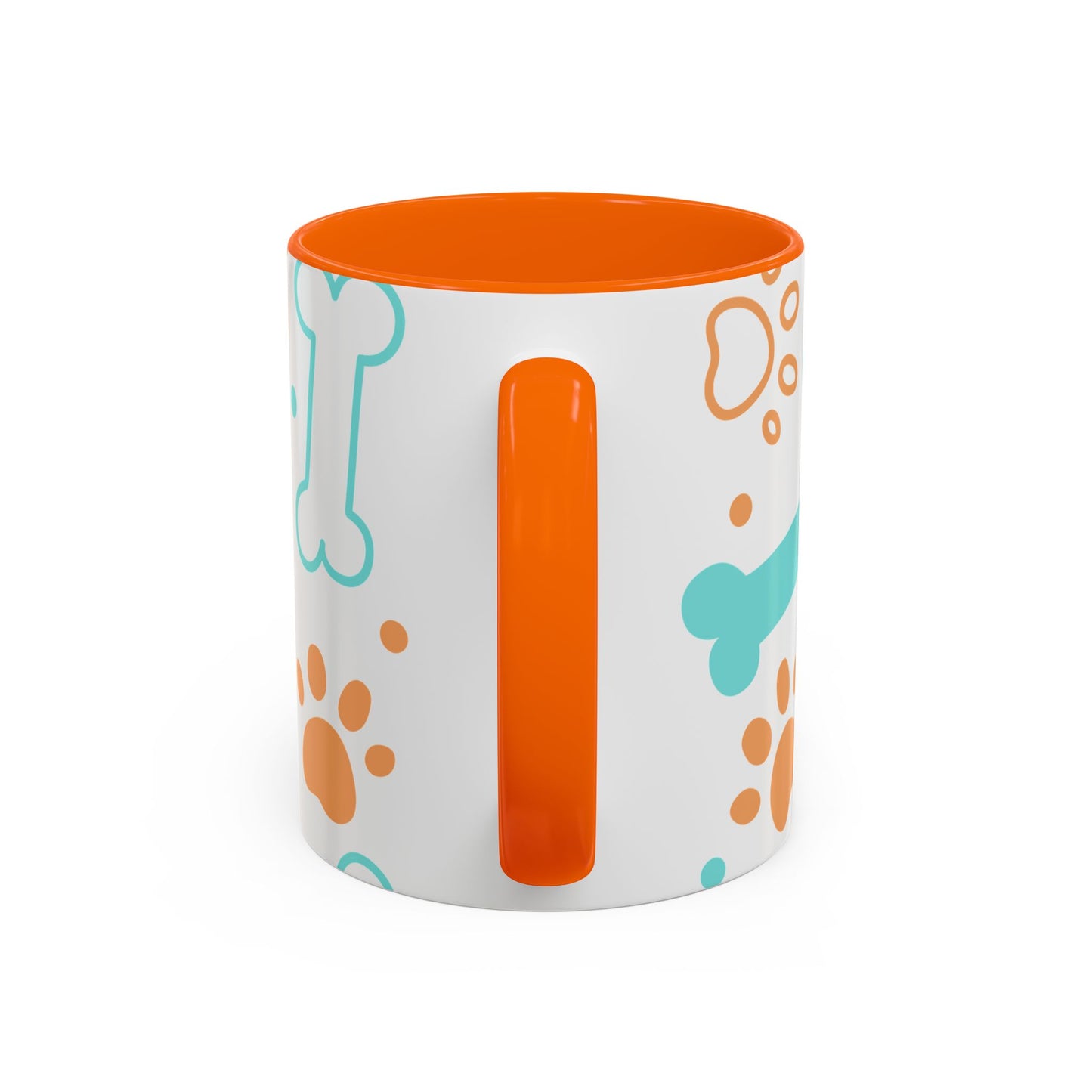 Playful Pet Paw Print Coffee Mug - Cute Dog Bones Design