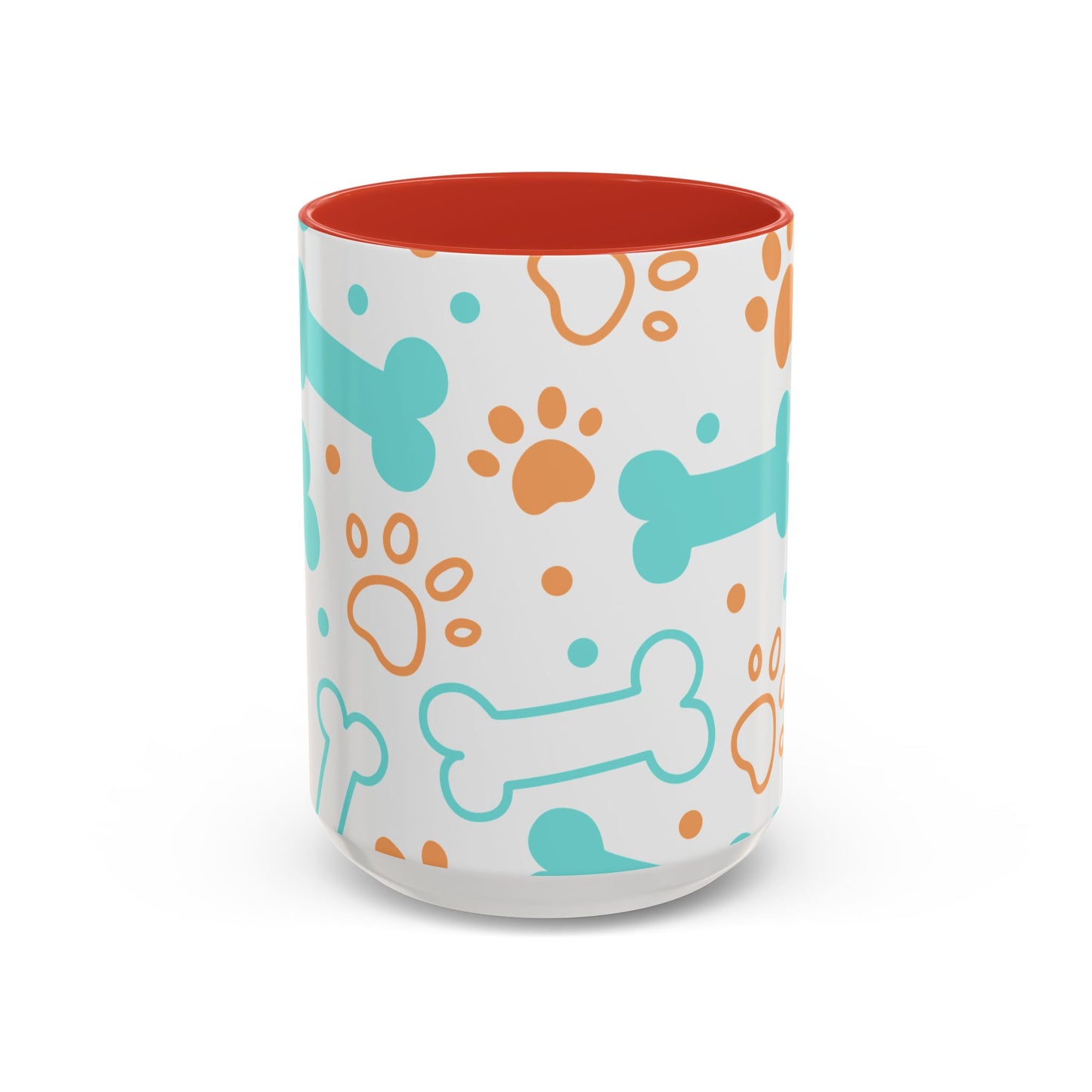 Playful Pet Paw Print Coffee Mug - Cute Dog Bones Design