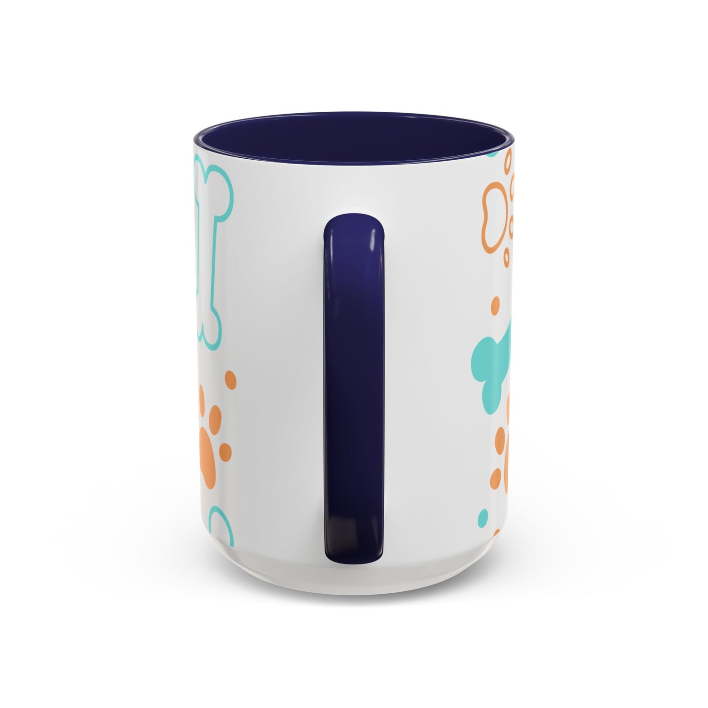 Playful Pet Paw Print Coffee Mug - Cute Dog Bones Design