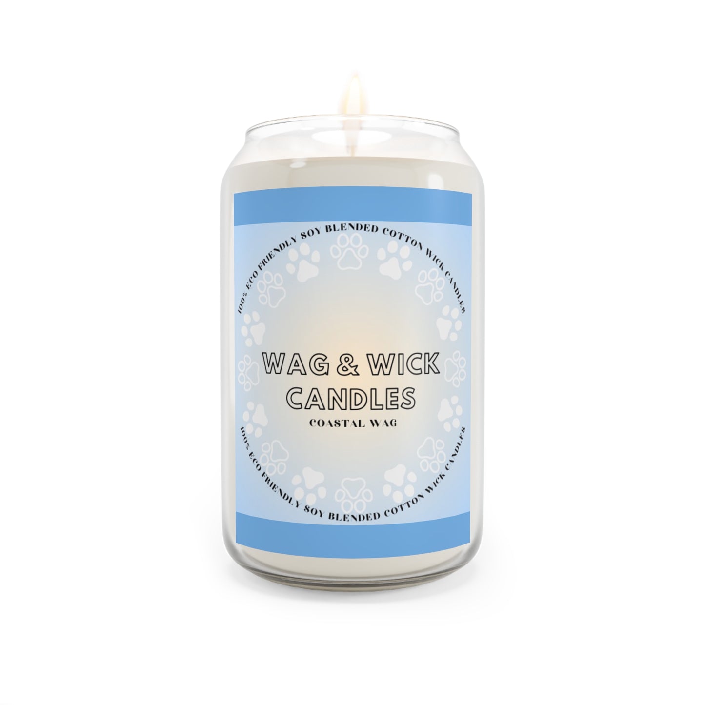 Wag & Wick Coastal Wag Scented Candle | 13.75oz Aromatic Bliss for Pet Lovers