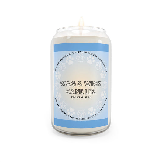 Wag & Wick Coastal Wag Scented Candle | 13.75oz Aromatic Bliss for Pet Lovers