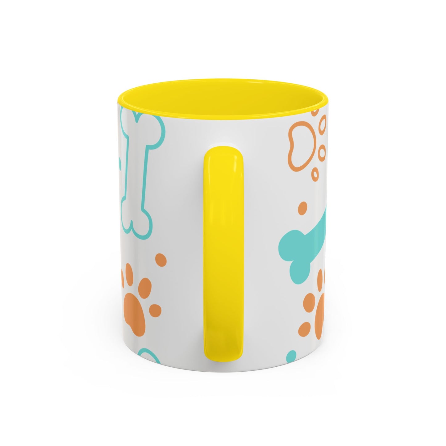 Playful Pet Paw Print Coffee Mug - Cute Dog Bones Design