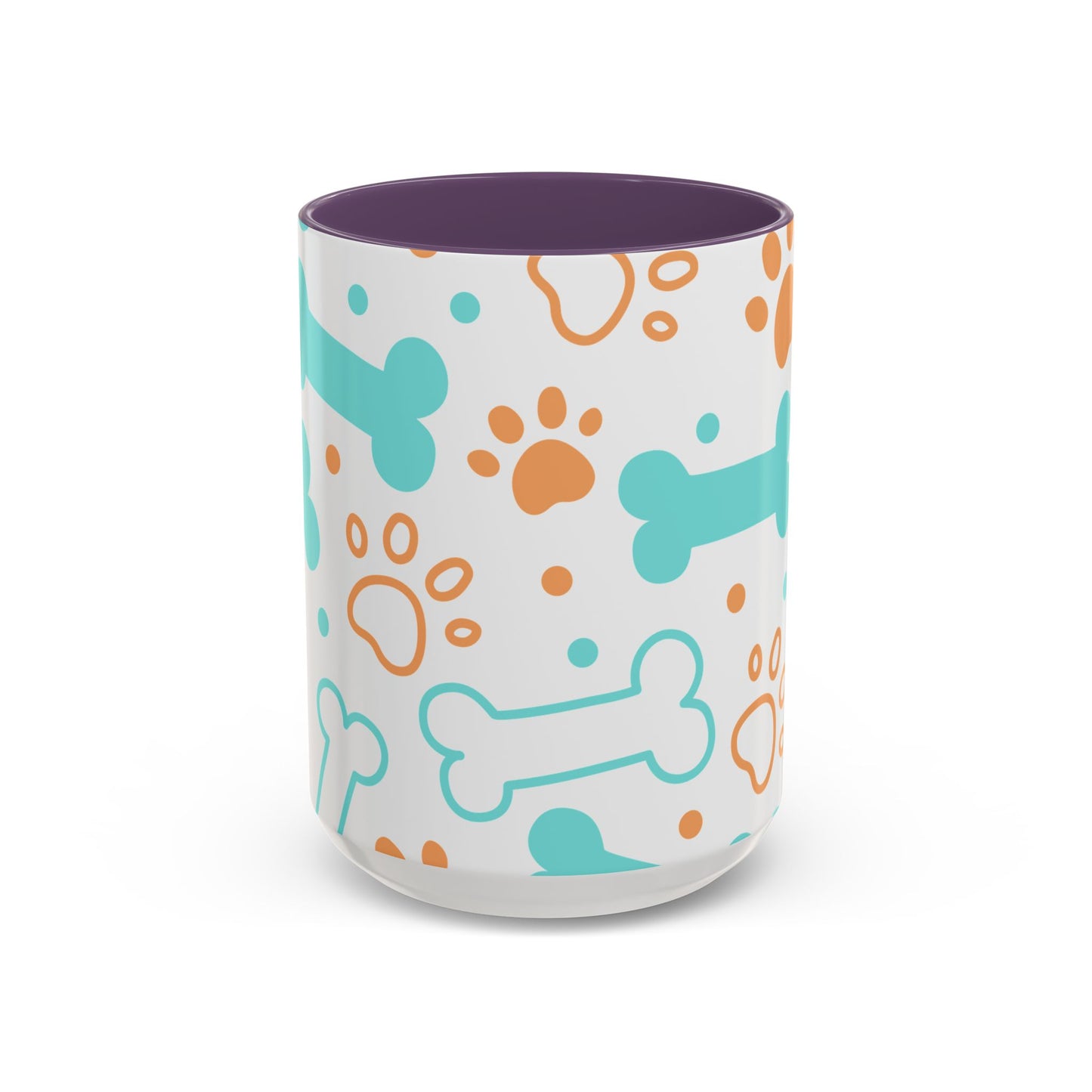 Playful Pet Paw Print Coffee Mug - Cute Dog Bones Design