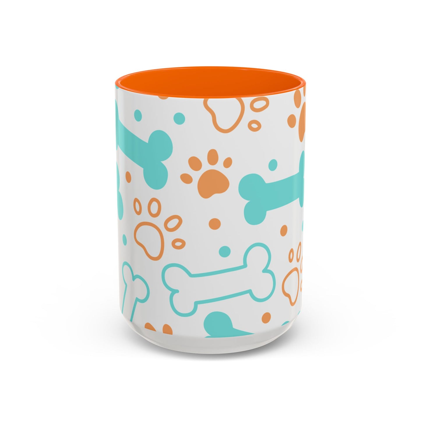 Playful Pet Paw Print Coffee Mug - Cute Dog Bones Design