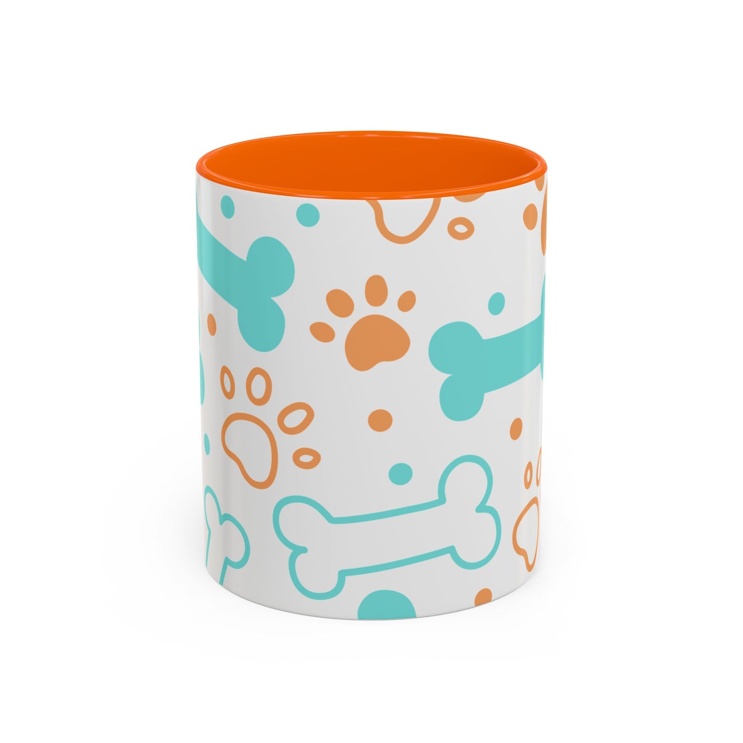 Playful Pet Paw Print Coffee Mug - Cute Dog Bones Design