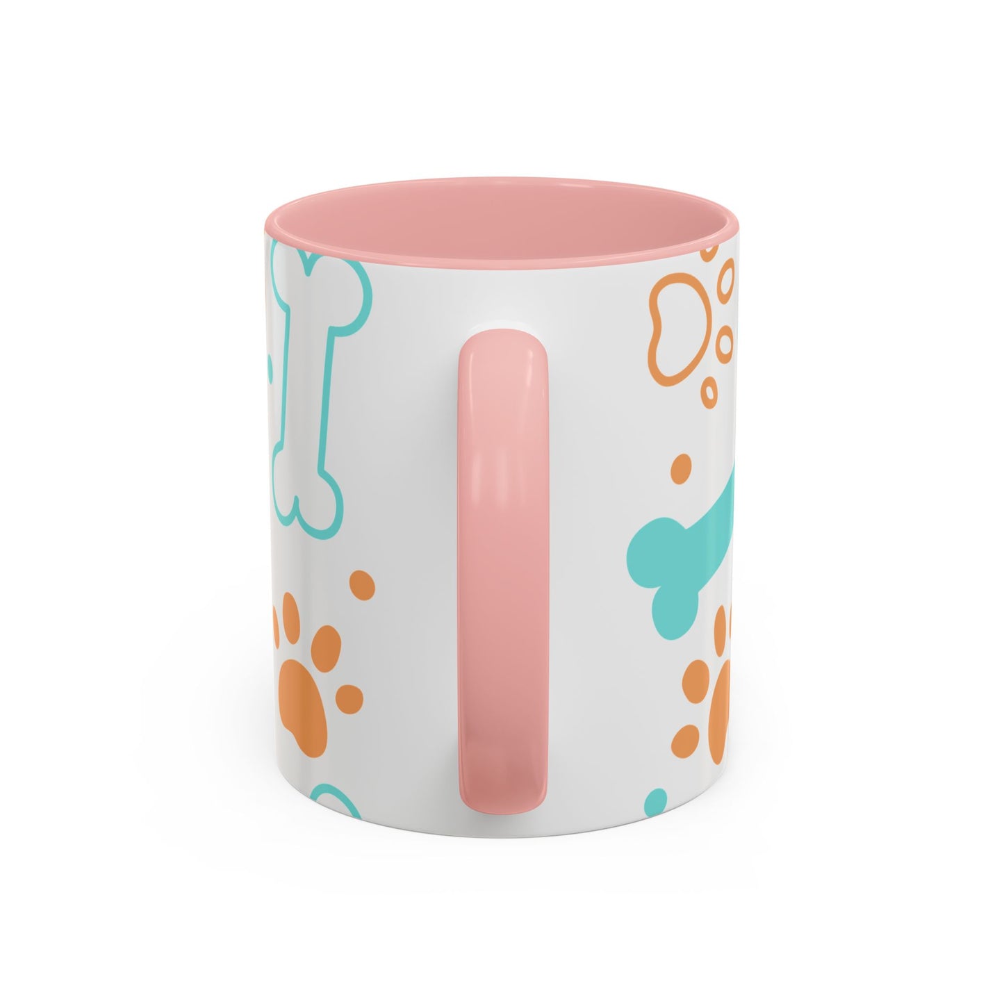 Playful Pet Paw Print Coffee Mug - Cute Dog Bones Design