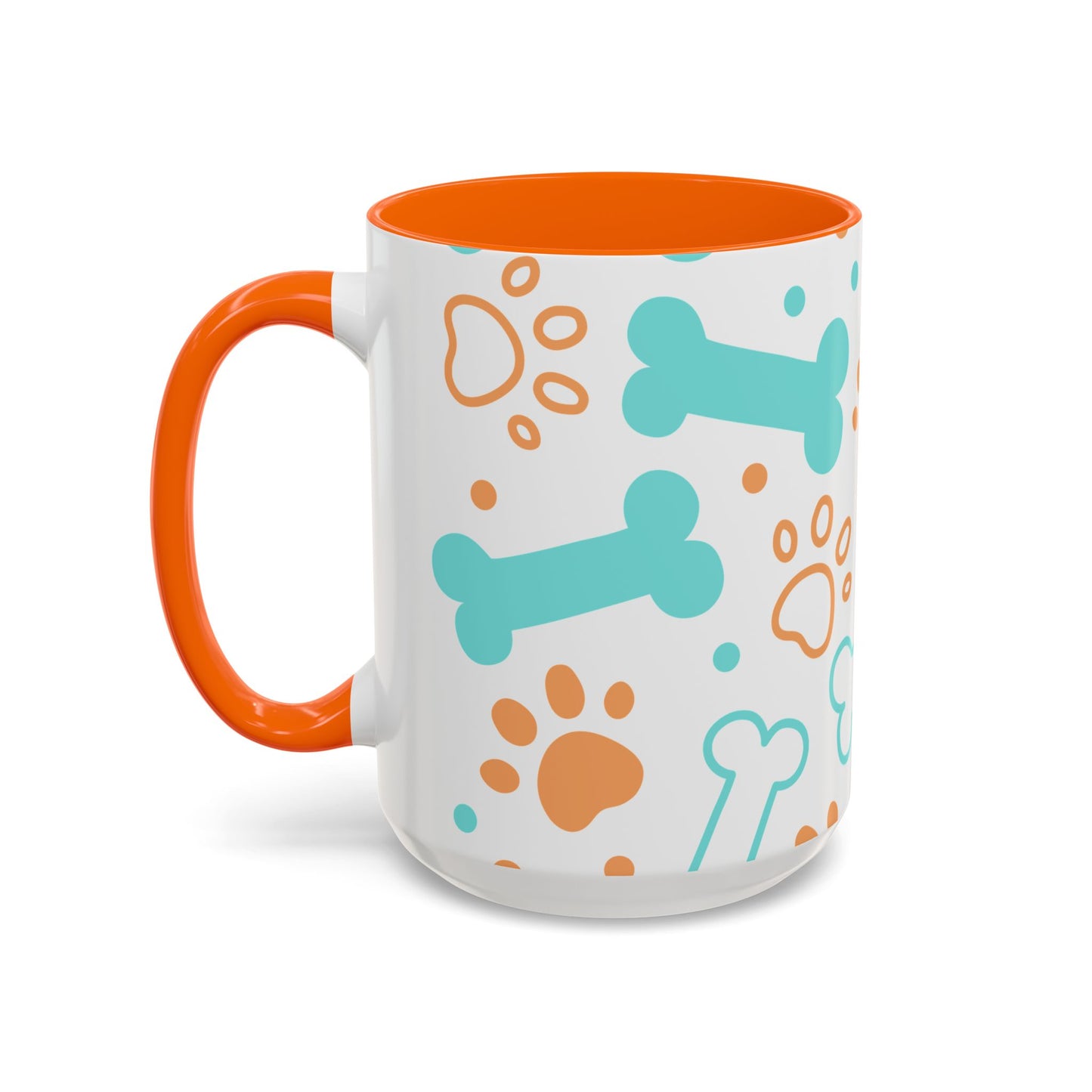 Playful Pet Paw Print Coffee Mug - Cute Dog Bones Design