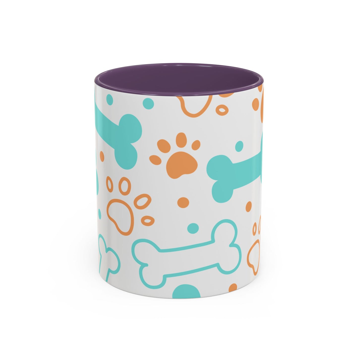 Playful Pet Paw Print Coffee Mug - Cute Dog Bones Design