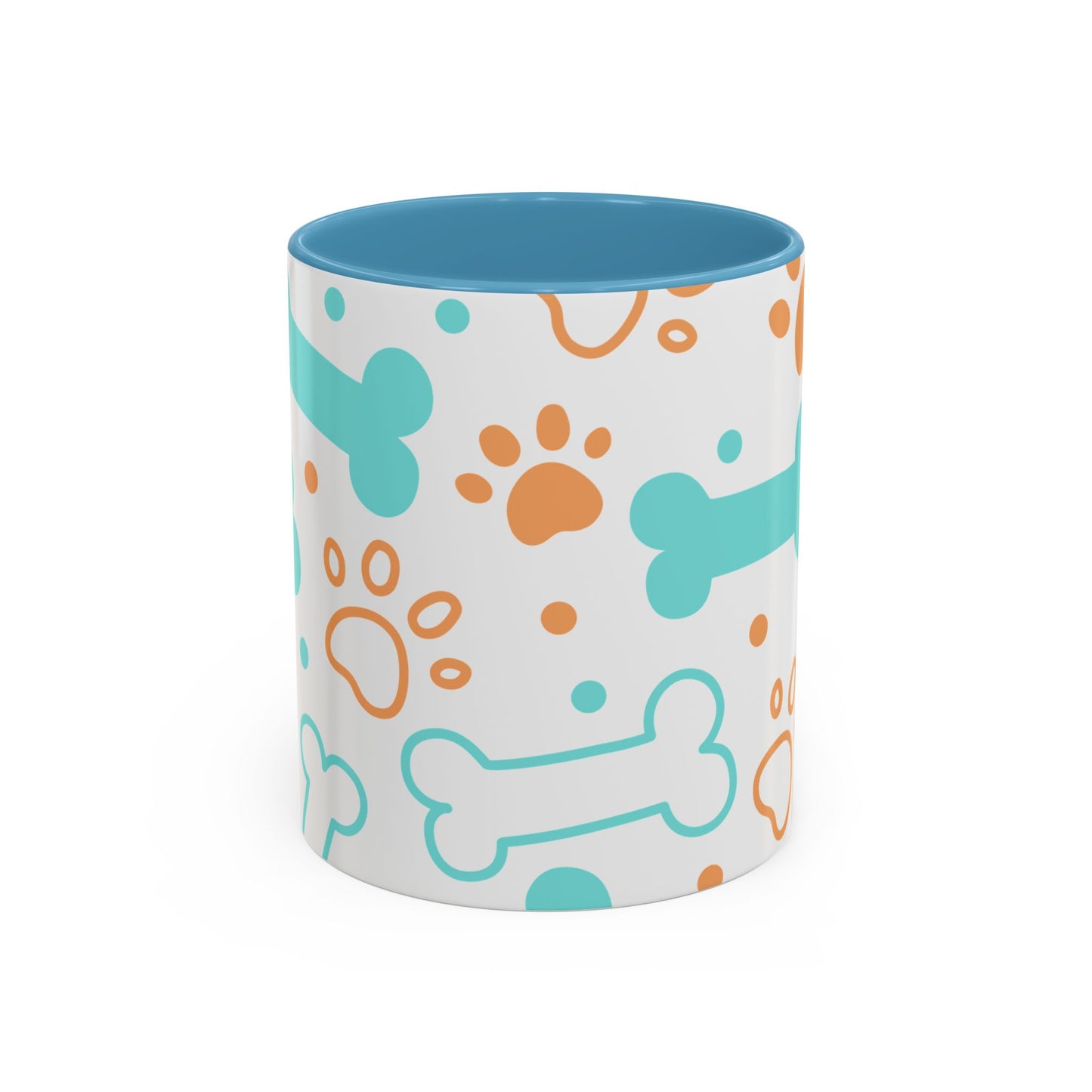 Playful Pet Paw Print Coffee Mug - Cute Dog Bones Design