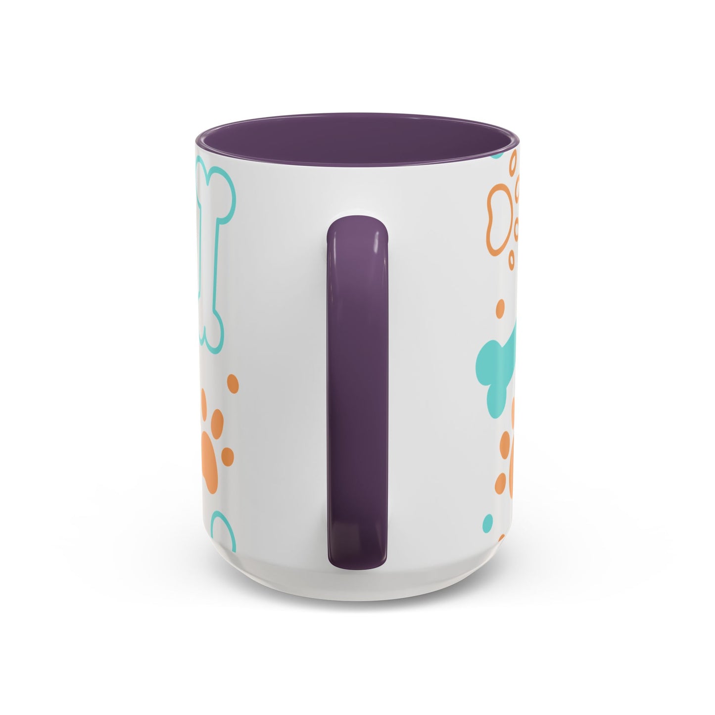 Playful Pet Paw Print Coffee Mug - Cute Dog Bones Design