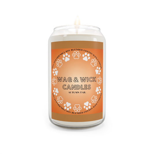 Autumn Tail Scented Candle - Cozy Dog Lover Gift, 13.75oz