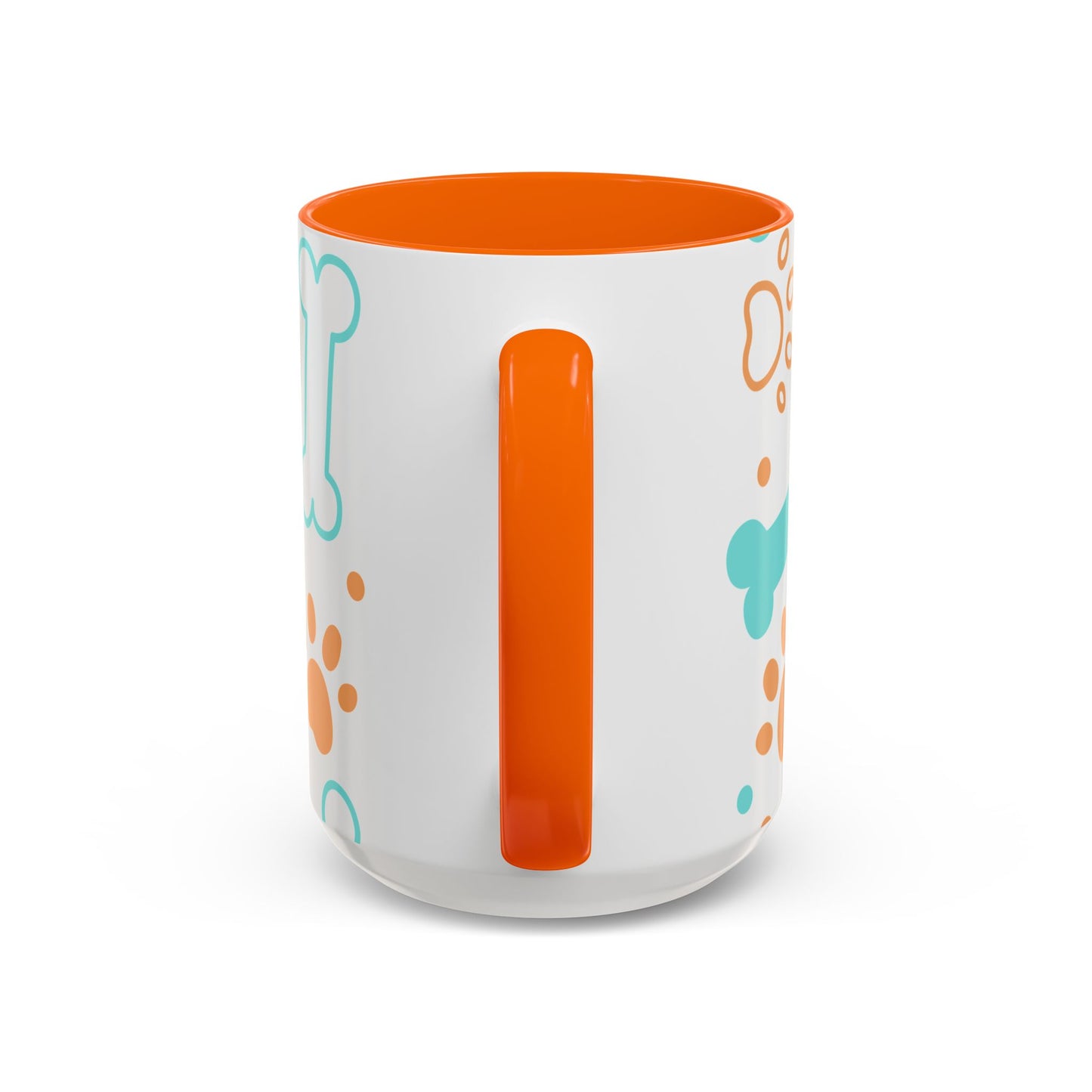 Playful Pet Paw Print Coffee Mug - Cute Dog Bones Design