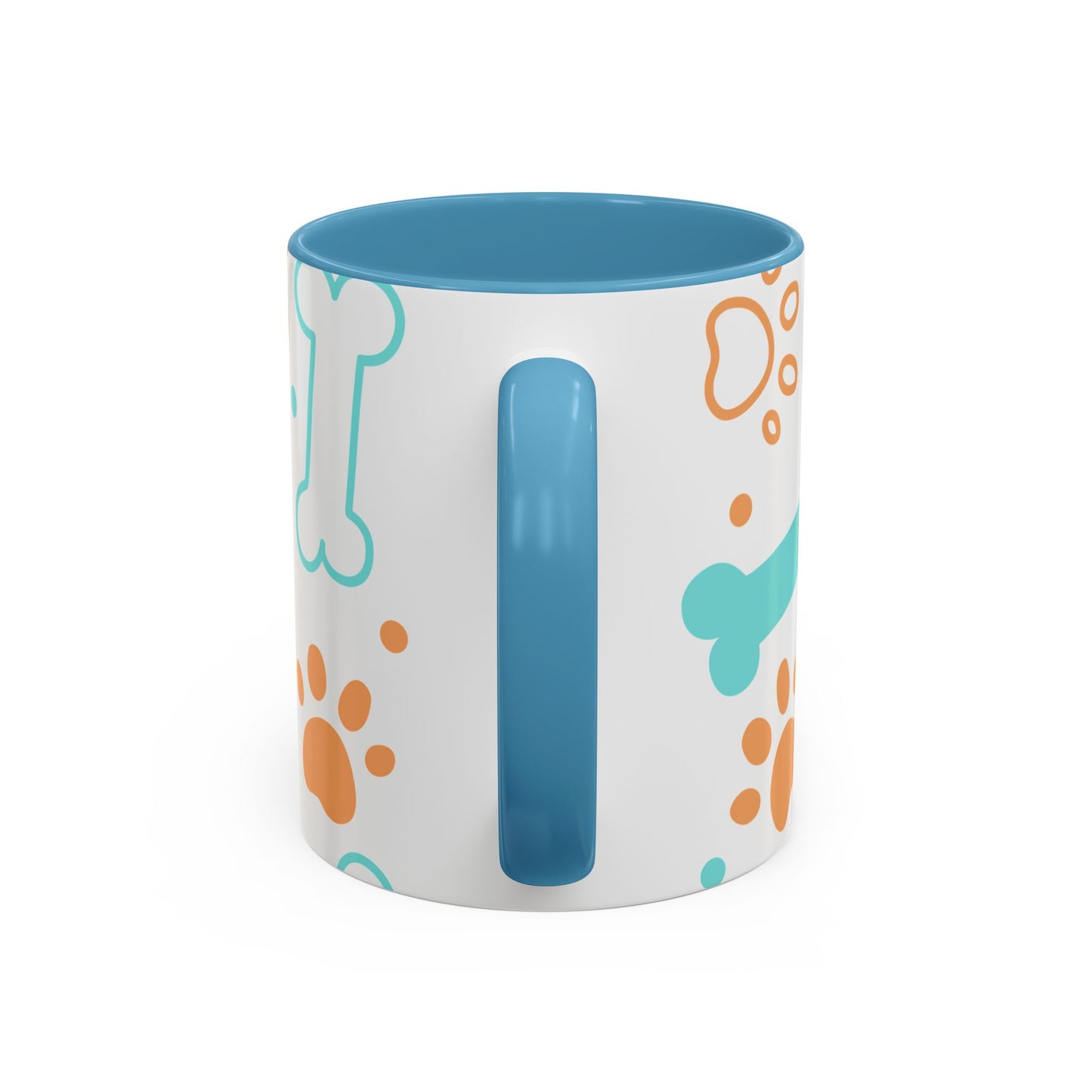 Playful Pet Paw Print Coffee Mug - Cute Dog Bones Design