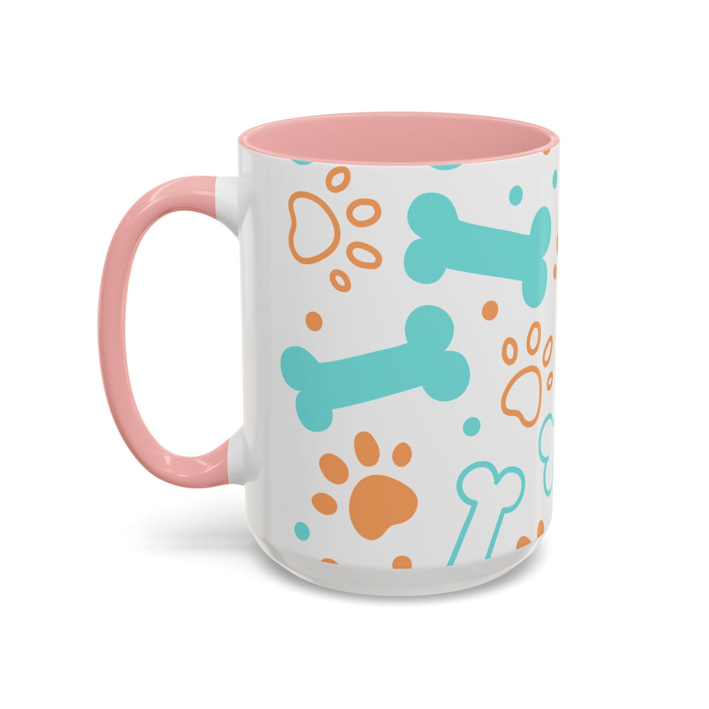 Playful Pet Paw Print Coffee Mug - Cute Dog Bones Design