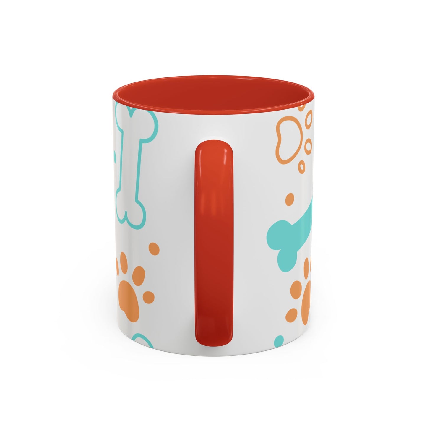 Playful Pet Paw Print Coffee Mug - Cute Dog Bones Design