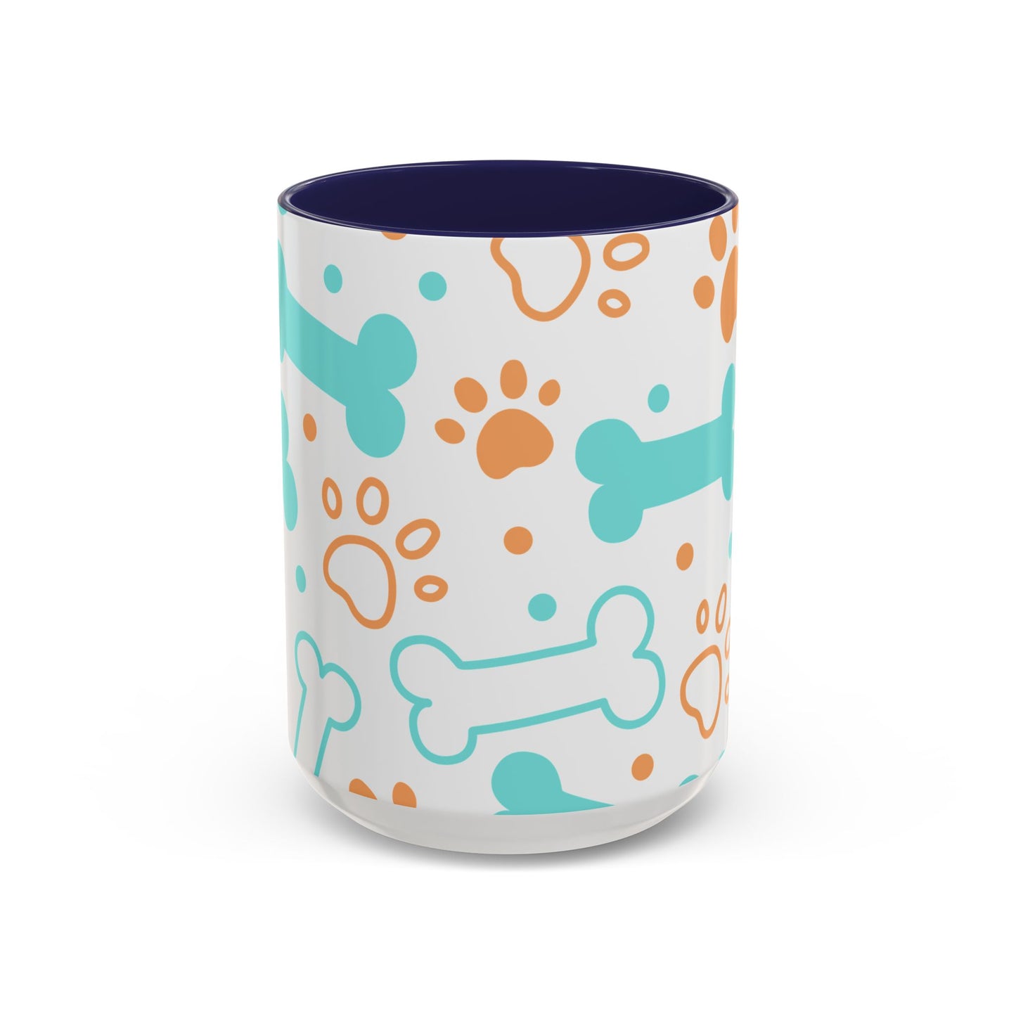 Playful Pet Paw Print Coffee Mug - Cute Dog Bones Design