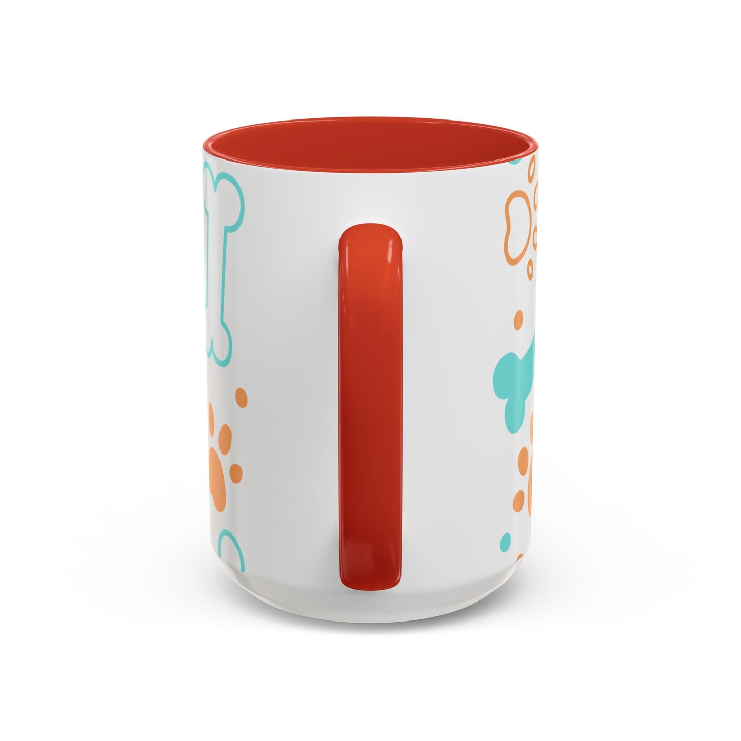 Playful Pet Paw Print Coffee Mug - Cute Dog Bones Design