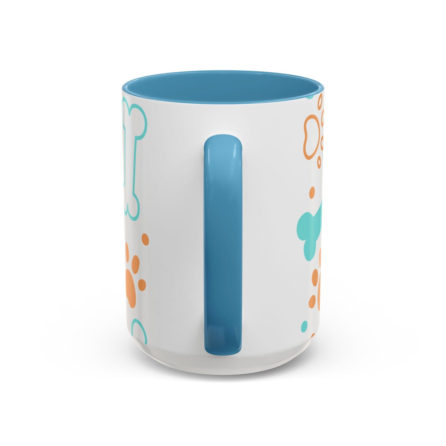 Playful Pet Paw Print Coffee Mug - Cute Dog Bones Design