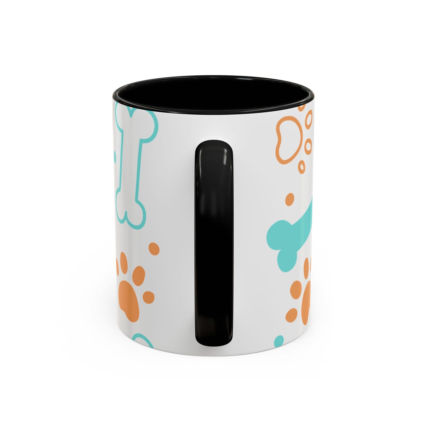 Playful Pet Paw Print Coffee Mug - Cute Dog Bones Design