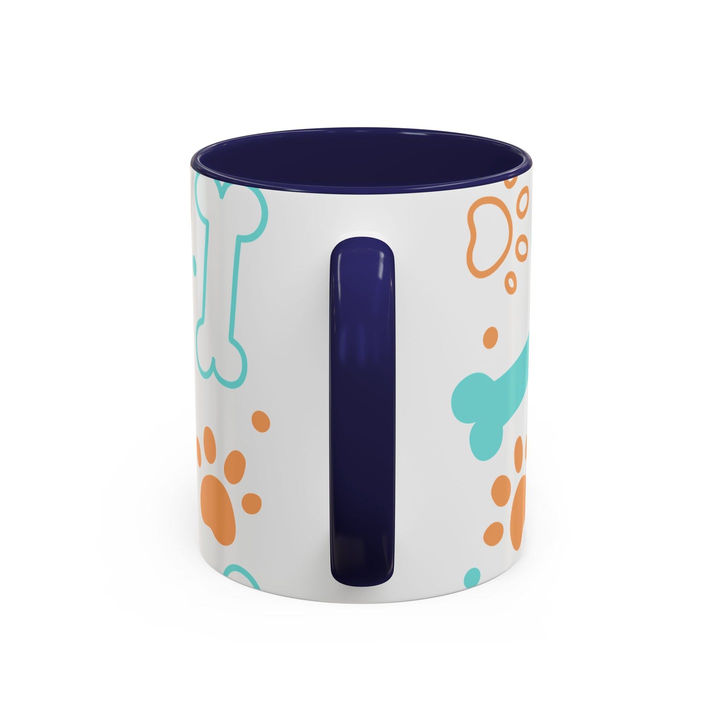 Playful Pet Paw Print Coffee Mug - Cute Dog Bones Design