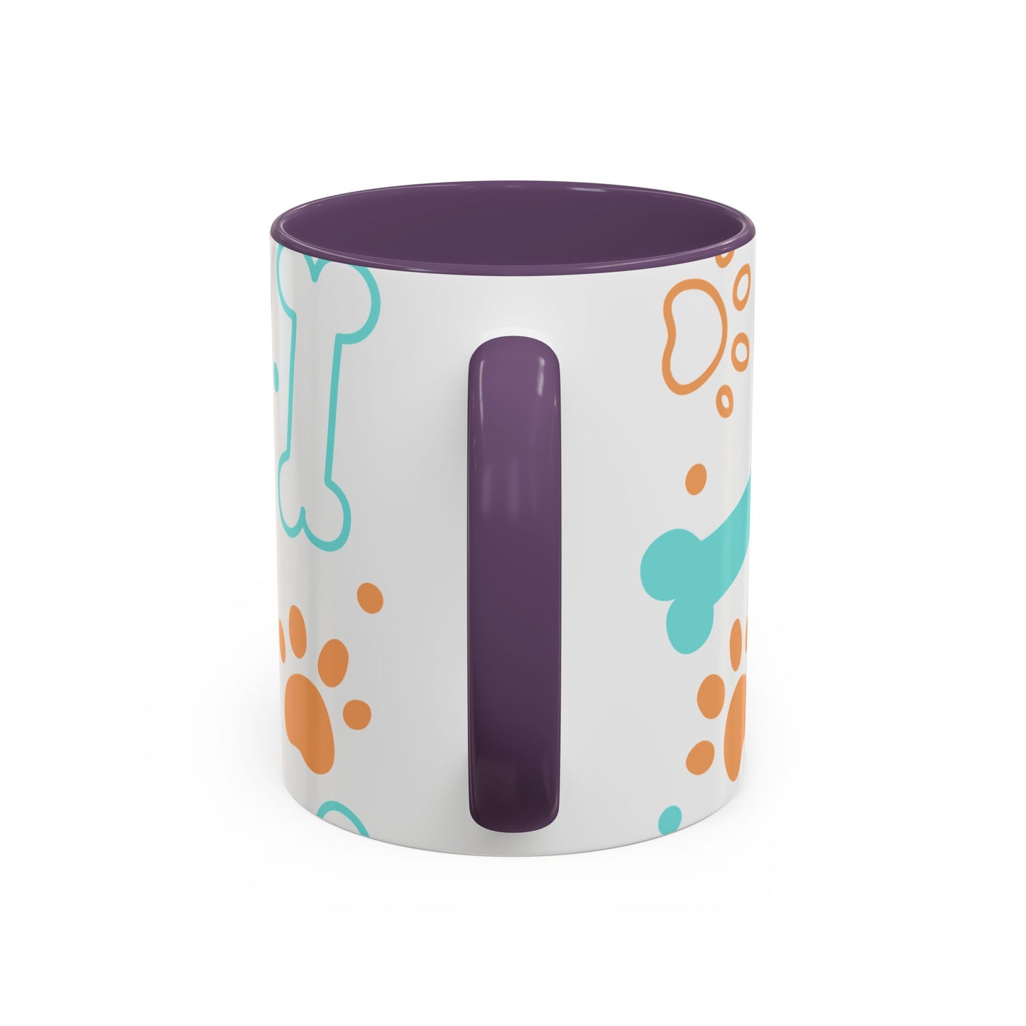 Playful Pet Paw Print Coffee Mug - Cute Dog Bones Design