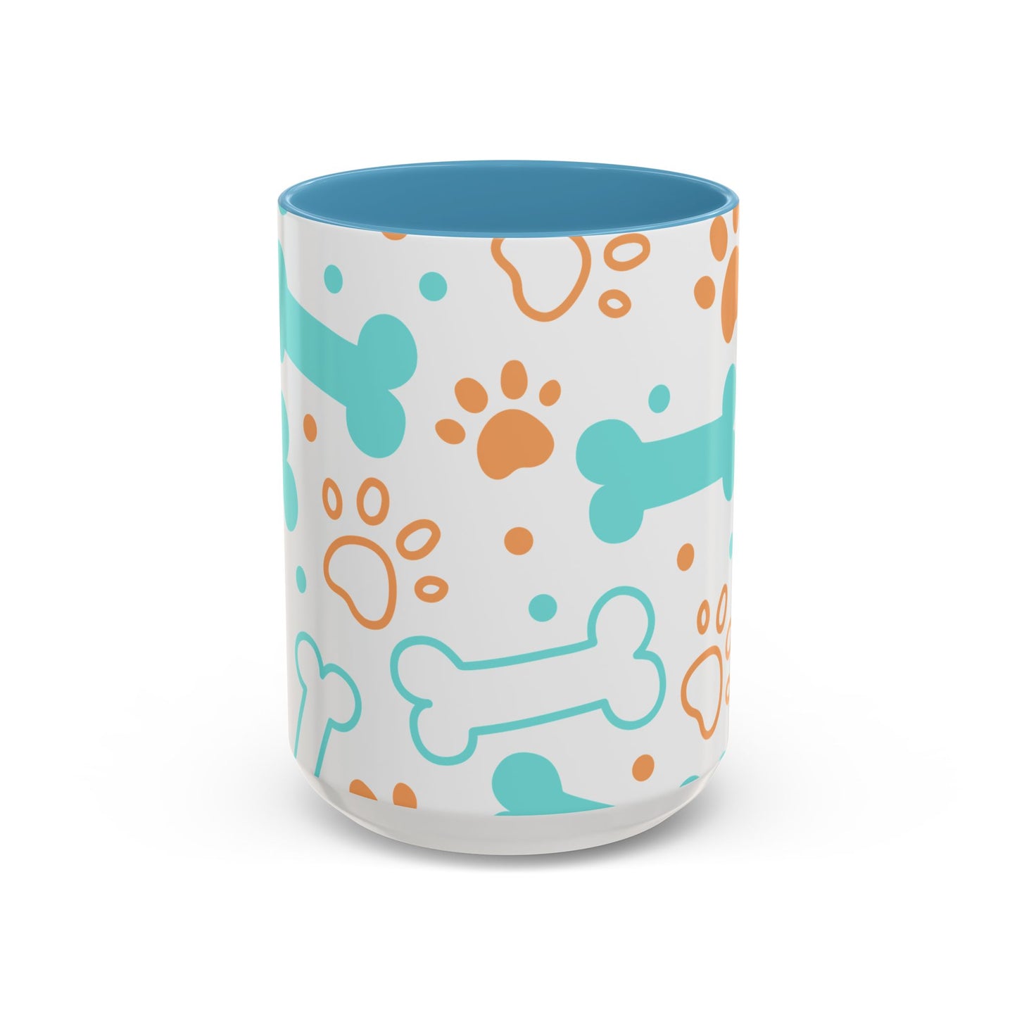 Playful Pet Paw Print Coffee Mug - Cute Dog Bones Design