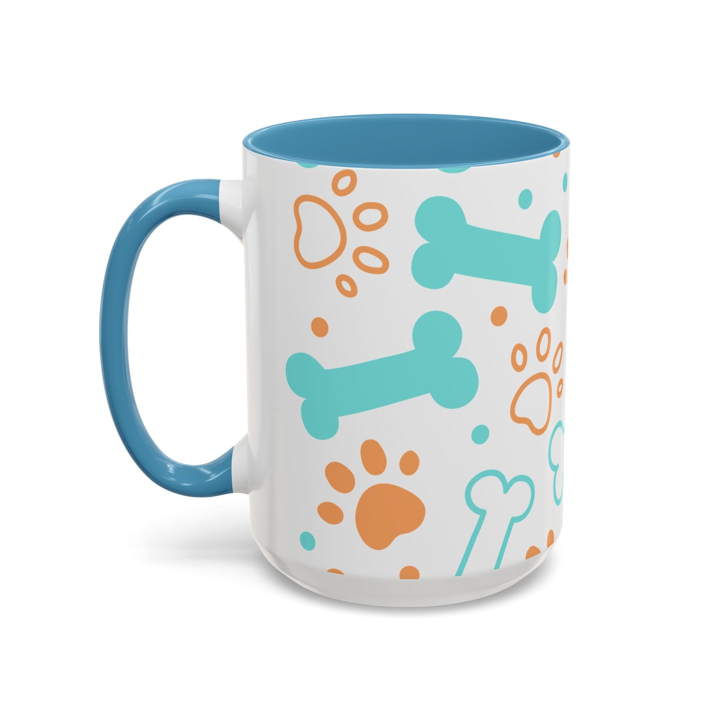 Playful Pet Paw Print Coffee Mug - Cute Dog Bones Design