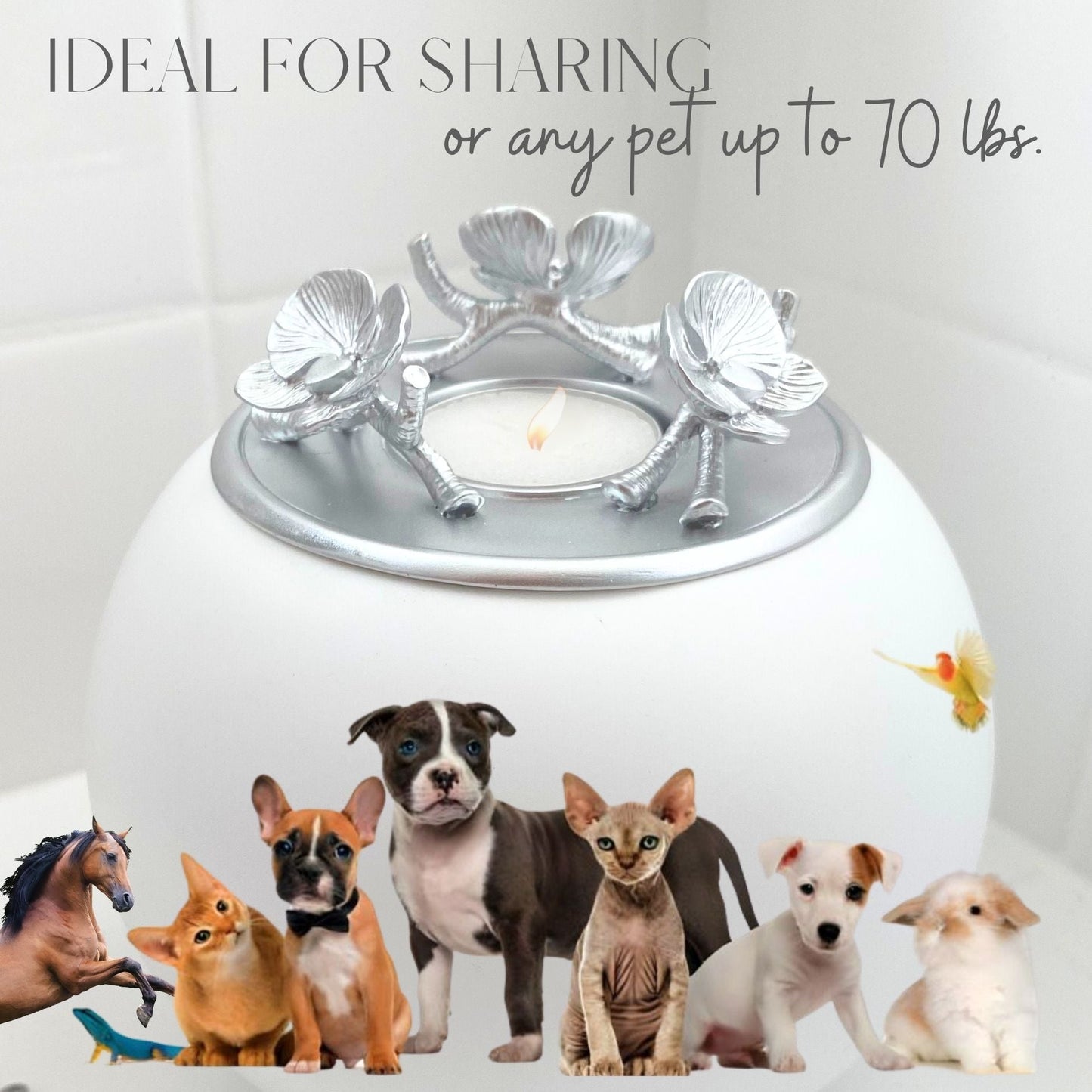 Orchid Urn for Dog & Pet Ashes - Handmade